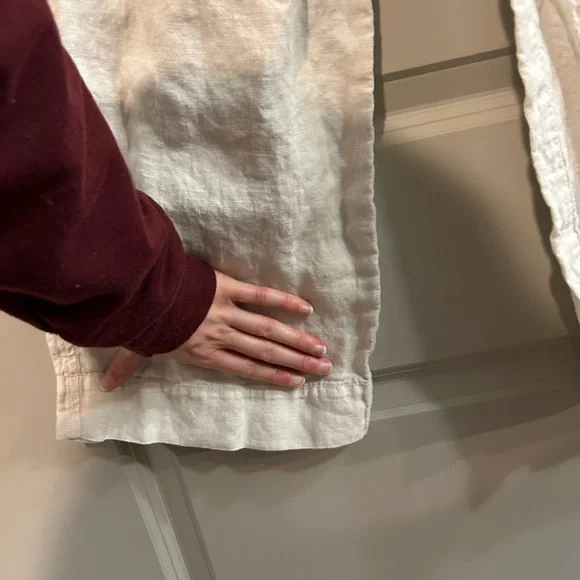 Everlane Light Cream Linen Trousers - Picture 2 of 6